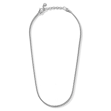 JAI Silver 2.7mm Box Chain, 18"